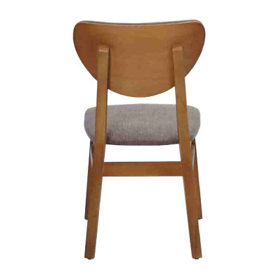 Sedia di legno marrone, sedie imbottite di design, mobili seduta lussuosi per la sala da pranzo.