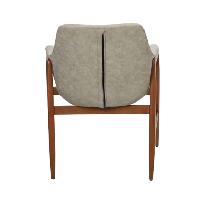 Sedia da pranzo 4x Sedie Sedia da cucina con schienale in legno e tessuto moderno grigio