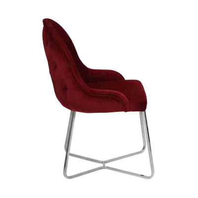 Rosso moderno 2x sedie di lusso per sala da pranzo Nuove sedie per sala da pranzo.
