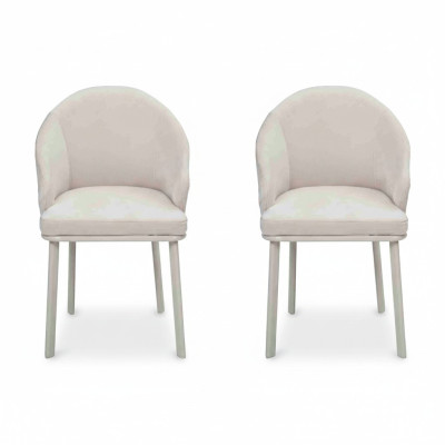Moderne sala da pranzo 2 sedie bianche design cucina sedili imbottiti mobili