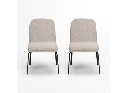 Set di sedie bianche moderne di lusso per sala da pranzo, mobili da designer 2 pezzi