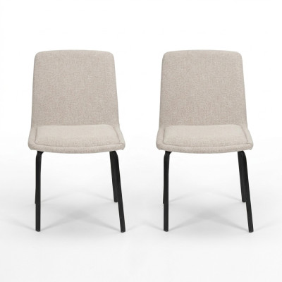 Sedie imbottite bianche Designer 2x Sedie da pranzo Moderne sedie da cucina.