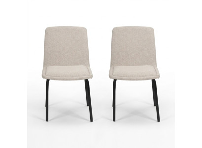 Sedie imbottite bianche Designer 2x Sedie da pranzo Moderne sedie da cucina.