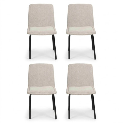 Set di metallo con seduta imbottita per sala da pranzo, tessuto 4x poltrona gruppo di sedie.   Set di metallo con seduta imbottita per sala da pranzo, tessuto 4x poltrona gruppo di sedie.