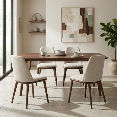 Set di sedie da pranzo bianche di design 4x sedie da cucina Sedie di lusso con struttura in legno