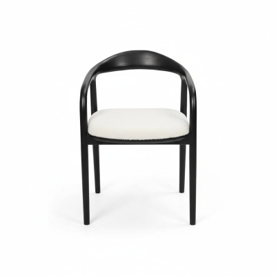 Sedie da pranzo bianche e nere, lussuosi mobili da cucina sedie metalliche.
