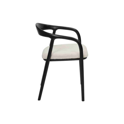 Eleganti sedie da pranzo in acciaio inossidabile nero moderno, design in metallo