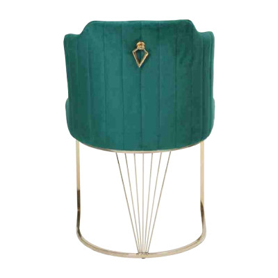 Sedia da pranzo verde di design 4x sedie lussuose monoposto moderne per la sala da pranzo.