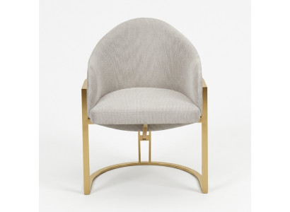 Elegante sedia imbottita da sala da pranzo in metallo bianco moderna nuova
