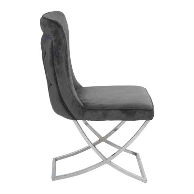 Designer 2 sedie di lusso Chesterfield imbottite per soggiorno e sala da pranzo.