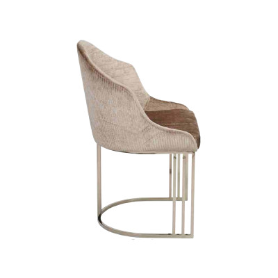 Sedia da pranzo monoposto in acciaio inossidabile di lusso di design moderno nuova