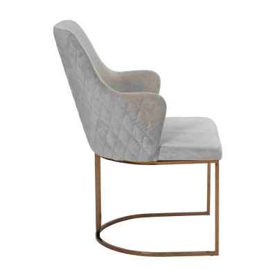 Sedia da pranzo moderna Sedie da cucina Design di lusso Sedia con schienale Grigia Nuova