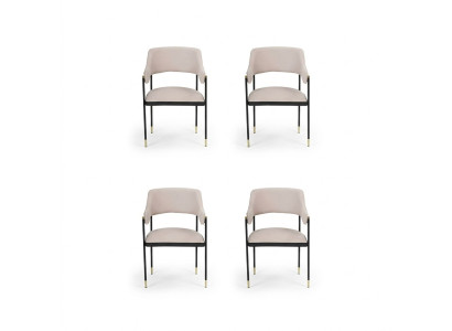 Elegante sedia da pranzo 4 sedie bianche Lussuoso schienale Cucina