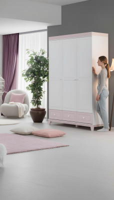 Armadio in legno armadio guardaroba in legno multicolore camera da letto moderna