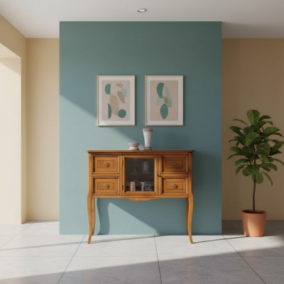 Comò classico in stile sideboard soggiorno in legno Marrone Nuovo