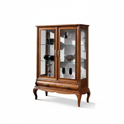 Mobile vetrina in legno di lusso design marrone mobili italiani armadio nuovo