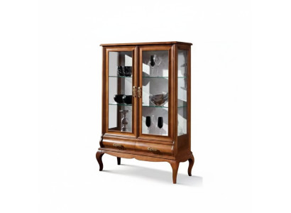 Mobile vetrina in legno di lusso design marrone mobili italiani armadio nuovo