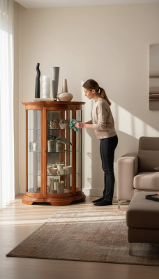 Vetrina Armadio Scaffale Sala da pranzo Madia Mobili classici Scaffali Legno