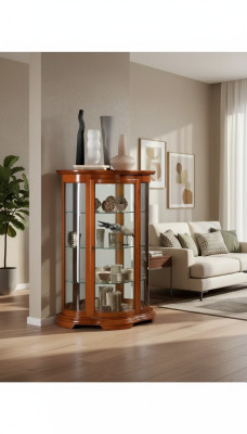 Vetrina Armadio Scaffale Sala da pranzo Madia Mobili classici Scaffali Legno