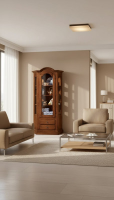 Armadi Vetrina Mobili Legno Lusso Vetro Armadio Legno Scaffale Soggiorno