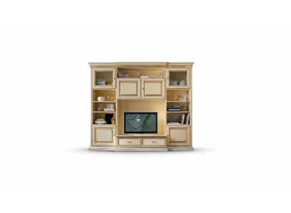 Mobile classico da soggiorno con parete porta TV, mobiletto e parete nuova armadio living.