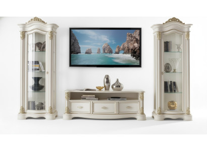 Set XXL soggiorno vetrina mobile TV, madia, credenza, gruppo 3 pezzi.