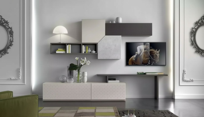Mobile TV Mobili italiani Soggiorno di lusso Consolle Soggiorno Parete in legno