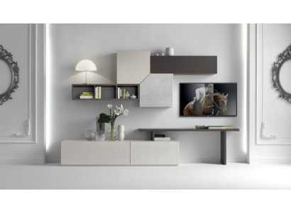 Mobile TV Mobili italiani Soggiorno di lusso Consolle Soggiorno Parete in legno