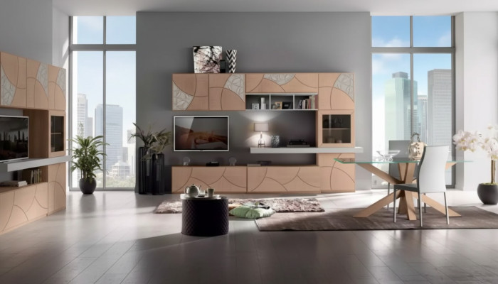 Mobile parete classica salotto credenza mobile TV scaffale pareti armadio nuovo