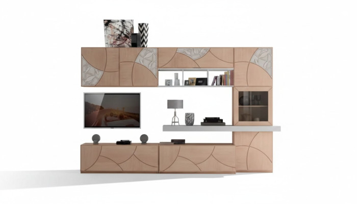Mobile parete classica salotto credenza mobile TV scaffale pareti armadio nuovo