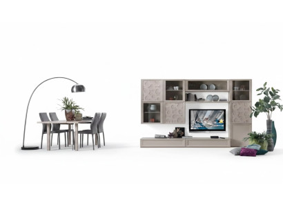 Set soggiorno Vetrina Comò Pareti attrezzate Porta TV Design Armadio Nuovo