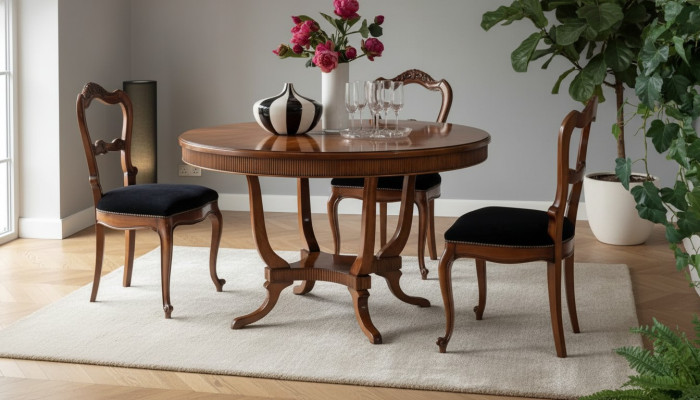 Design Tavolo Rotondo Sala da Pranzo Tondo Marrone Tavoli in Legno Tavolo da Pranzo Sala da Pranzo Nuovo