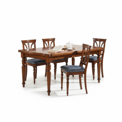 Design della sala da pranzo Set di sedie Tavoli 4x Sedie Gruppo da pranzo Set 5 pezzi.