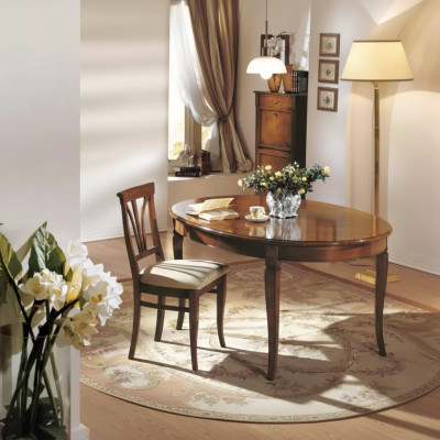 Tavolo da pranzo 4 sedie Classico set da pranzo 5 pezzi ovale