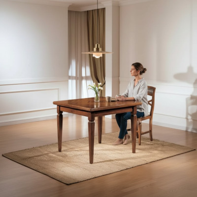 Mobili da sala da pranzo Tavoli Quadrati Legno Marrone Tavoli da pranzo in legno massello Nuovi