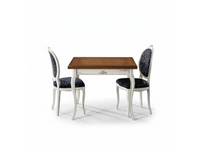 Tavolo da pranzo 4 sedie Set da pranzo Tavolo con set da tavolo bianco nuovo