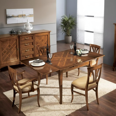 Tavolo da pranzo Gruppo 4 sedie Set da pranzo Sedia Tavolo 5 pezzi. Set Nuovo