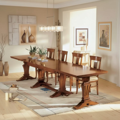 Tavolo da pranzo in legno Tavolo da pranzo Design in legno Mobili di lusso Classico Nuovo