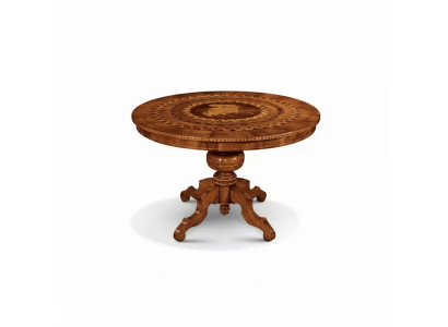 Tavolo da pranzo sala da pranzo marrone rotondo Design classico in legno Mobili di lusso