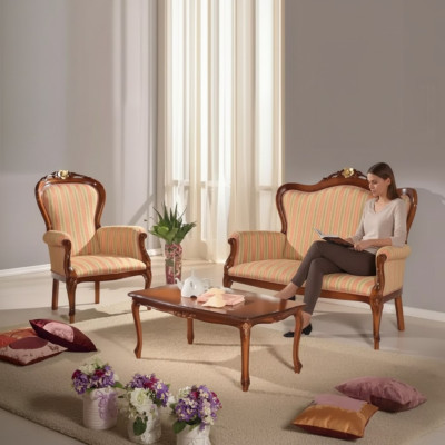 Sofà 2 posti set divano design divano imbottito classico lusso nuovo