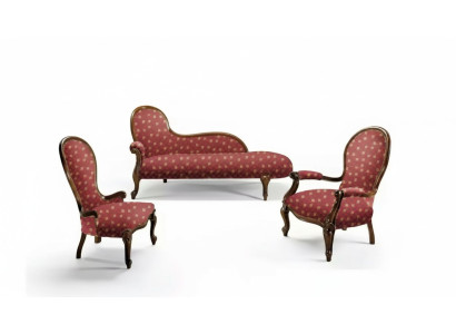 Divano lounge con cuscini classici per sdraiarsi, chaise longue da club marrone nuovo.