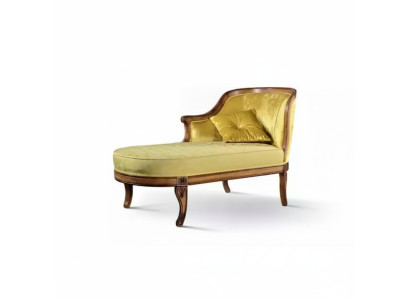 Chaise longue in tessuto Divano Lager Klassiker Giallo Divano Tessile Nuovo