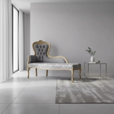 Banca classica per il soggiorno, design poltroncina Chesterfield nuova.