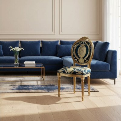 Sedia Oro Sala da Pranzo Moderna Sedie in Legno Design Elegante Nuove