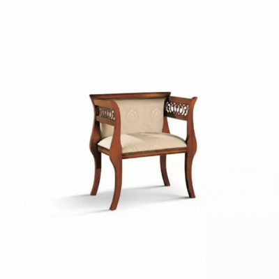 Sedia classica da designer per sala da pranzo, sedia in legno di lusso, sedia con schienale in legno.