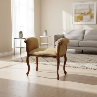 Arredamento bancario Panchina beige Sitzbank Designer Sitzmöbel Polsterbank Bänke