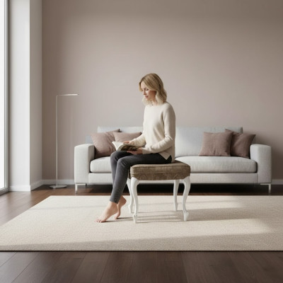 Cuscino sedile Cuscino panca Sitz pouf Banca Tessuto Legno Stile Designer Nuovo