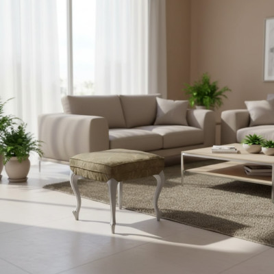 Cuscino sedile Cuscino panca Sitz pouf Banca Tessuto Legno Stile Designer Nuovo