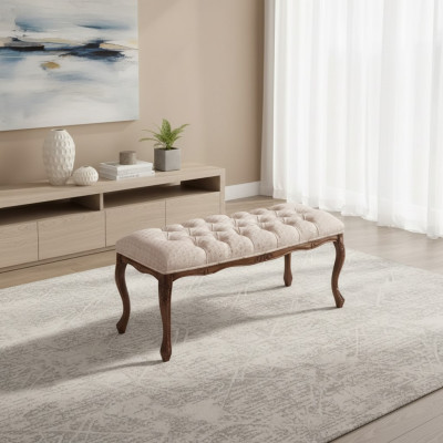 Mobili imbottiti, panca imbottita in legno, sgabello rosa nuovo