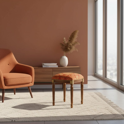 Pouf Poltrona Design Imbottito Poggiapiedi Tessuto Classico Nuovo Pouf